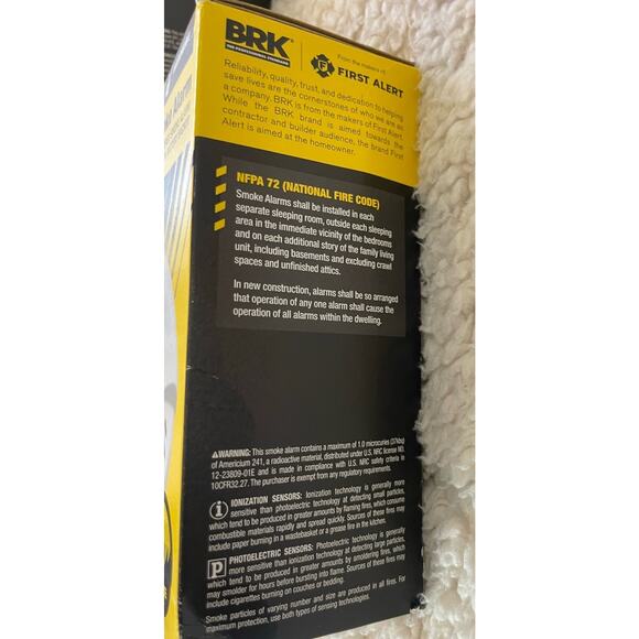(3) NEW 2025 BRK SMI100-AC Interconnectable Ion Smoke Alarm w/ Battery Backup - Picture 2 of 3